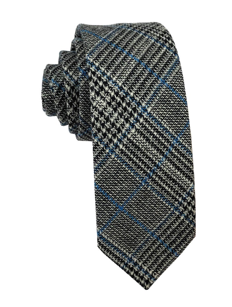 Secdtie Men Classic Tweed Pattern Woolen Tie Assorted Dress Skinny Cashmere Wool Necktie Gift for Birthdays - Image 1